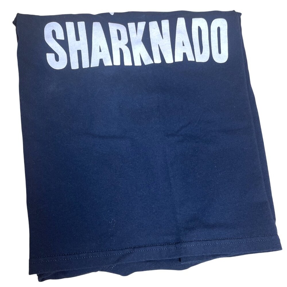 Sharknado Adult 2X Cotton T-Shirt Navy Cult Shark Film Funny Comedy Horror NWOT - Picture 8 of 10